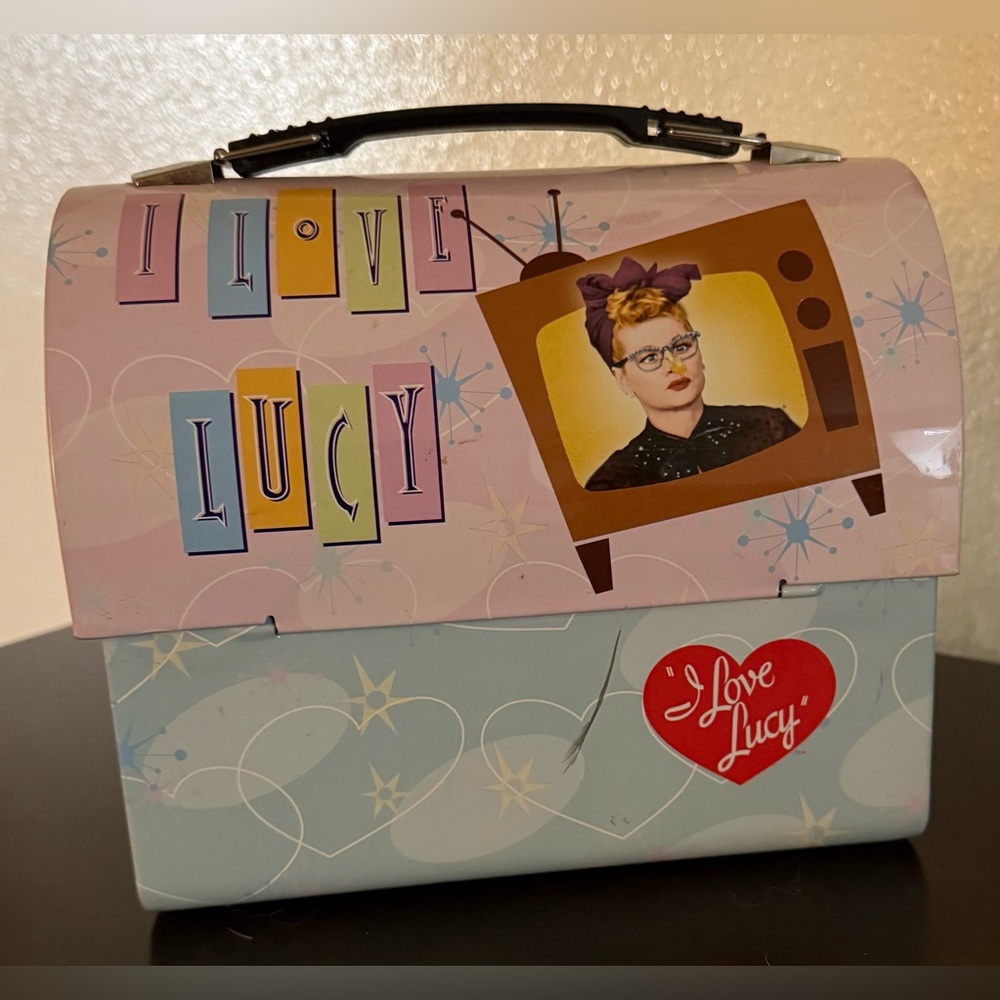 I Love Lucy Retro Tin Lunchbox Storage Box | Vintage Collectible Carry Case - Picture 5 of 6